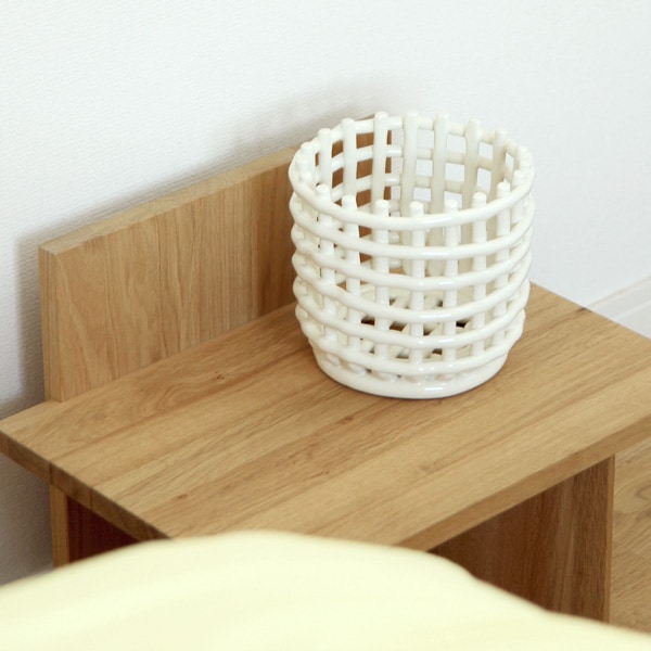 【国内在庫あり】ferm LIVING (ファームリビング) Ceramic Basket (セラミックバスケット) Small オフホワイト/カシミア/エメラルドグリーン 北欧/ポット/鉢カバー/かご/小物収納/インテリア/日本正規代理店品