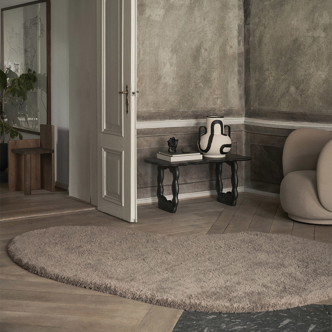 【受注発注】 ferm LIVING (ファームリビング) Forma Wool Rug (フォルマ ウールラグ) L アッシュブラウン/オフホワイト 北欧/インテリア/マット/日本正規代理店品【送料無料】