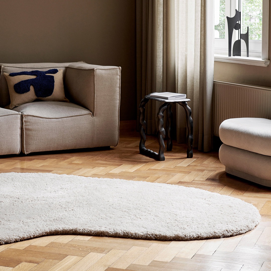 【受注発注】 ferm LIVING (ファームリビング) Forma Wool Rug (フォルマ ウールラグ) L アッシュブラウン/オフホワイト 北欧/インテリア/マット/日本正規代理店品【送料無料】