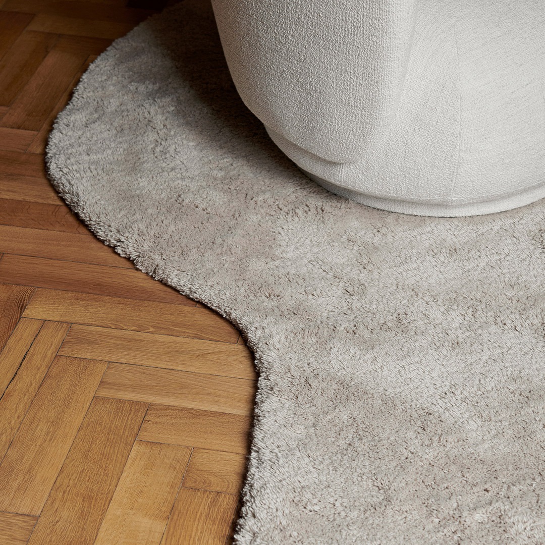 【受注発注】 ferm LIVING (ファームリビング) Forma Wool Rug (フォルマ ウールラグ) L アッシュブラウン/オフホワイト 北欧/インテリア/マット/日本正規代理店品【送料無料】
