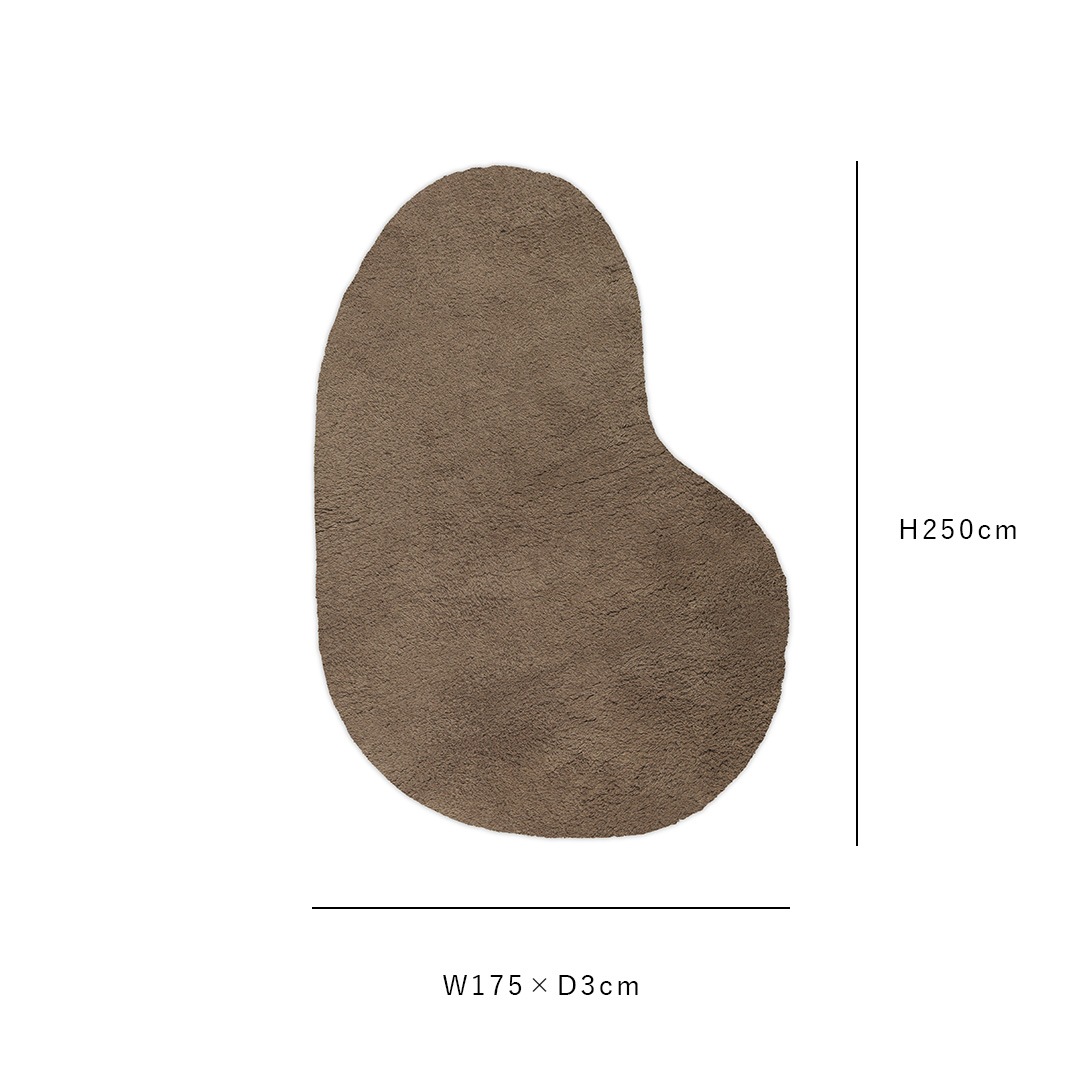 【受注発注】 ferm LIVING (ファームリビング) Forma Wool Rug (フォルマ ウールラグ) L アッシュブラウン/オフホワイト 北欧/インテリア/マット/日本正規代理店品【送料無料】