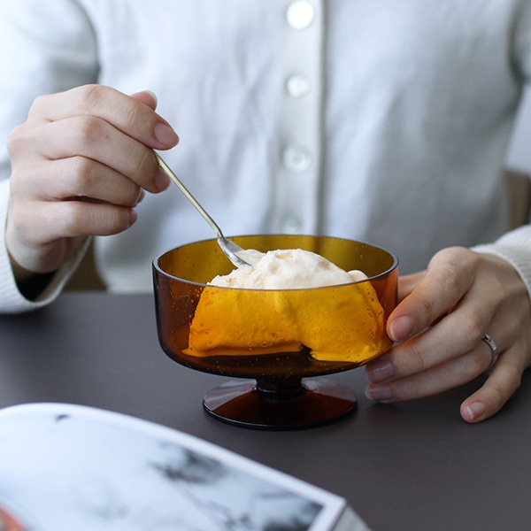 【国内在庫あり】ferm LIVING (ファームリビング) Oli Dessert Cup (オリ デザートカップ) アンバー/リサイクルクリア 北欧/食器/ガラス/日本正規代理店